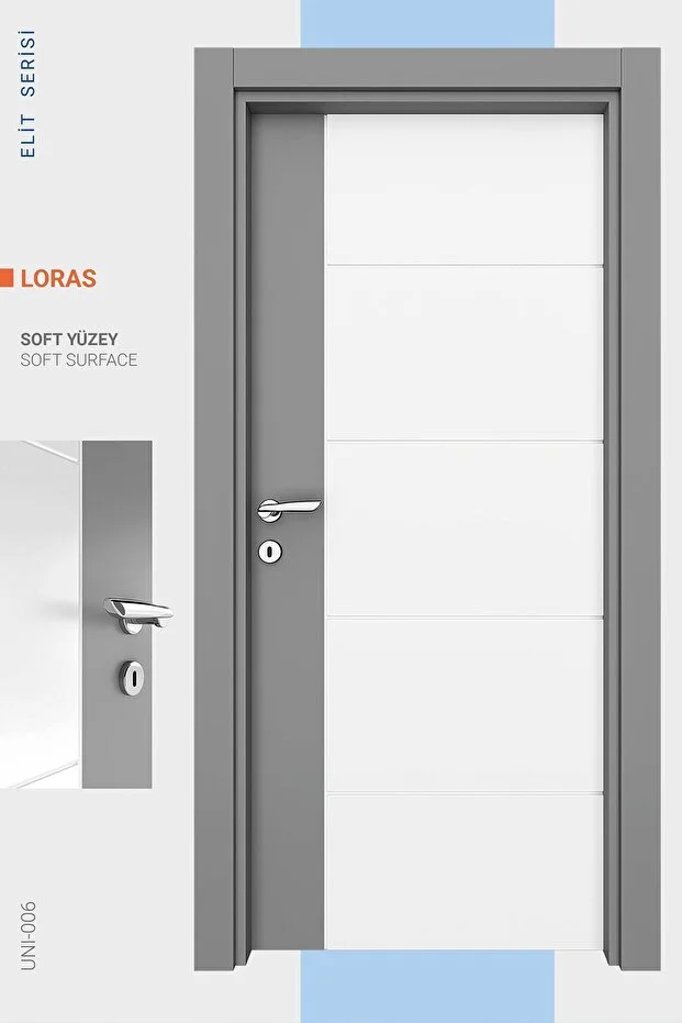 MELAMİN ELİT LORAS ODA KAPISI, 76/204/18-27 CM